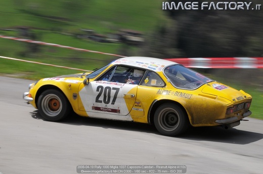 2008-04-19 Rally 1000 Miglia 1037 Caposoni-Caledari - Reanult Alpine A110s